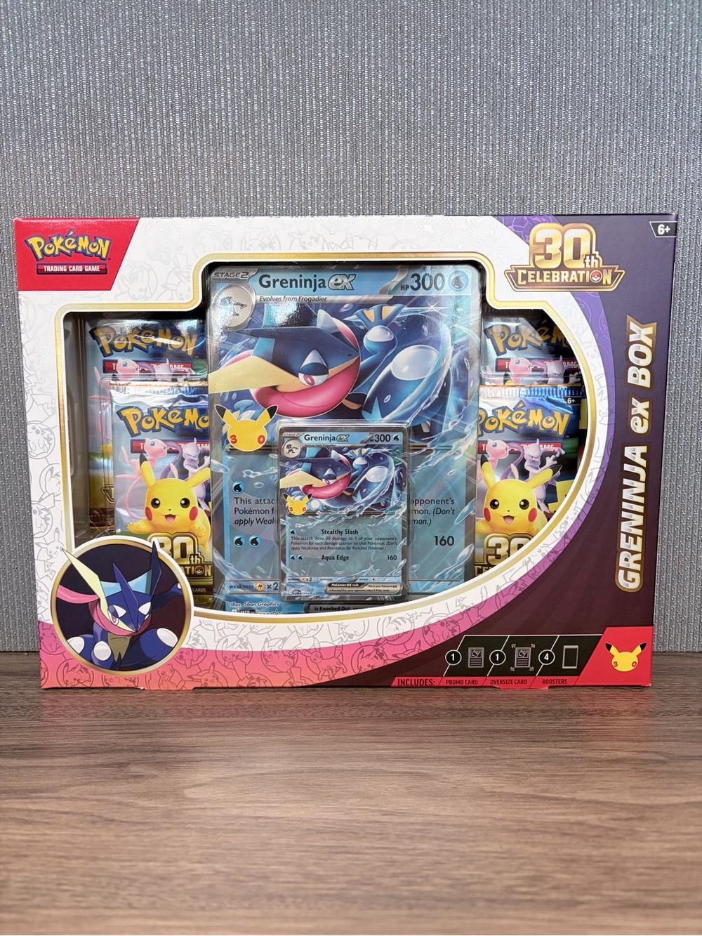 ✨Pokémon TCG 30th Celebration Greninja ex Box Sealed 4 Booster Packs Promo